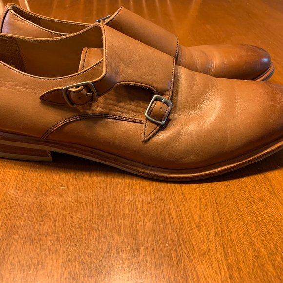 Warfield & Grand "James" Brown Leather Double Monk Strap Slip On Men's 10-M NICE - Picture 5 of 13